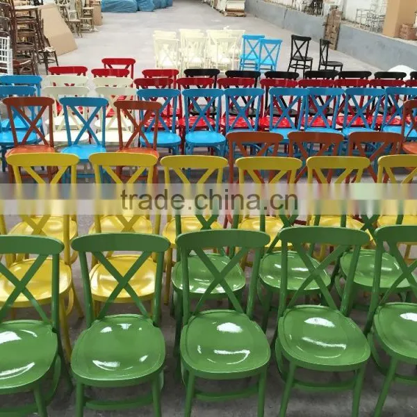 Colorful Bentwood Chair Wood Tuscan Chair Cross Back Chair photo-5