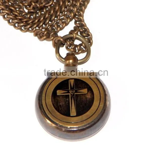 Brass Magnetic Direction Compass Locket Compass 13330 photo-6