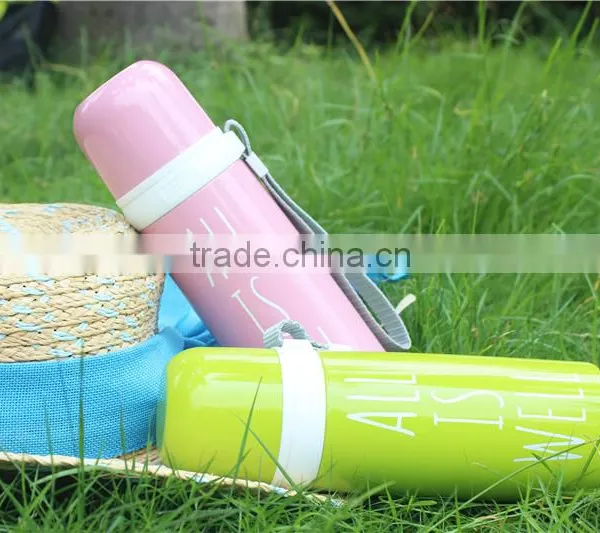 Wholesale China Fashion English Word Bullet Vacuum Flask With Plastic Cup photo-6