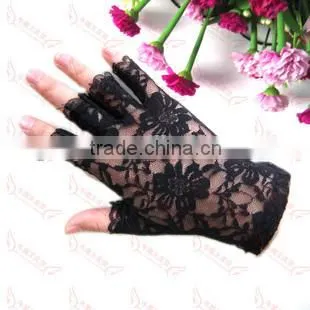 Fingerless Lace Streth Gloves Wedding Bridal Glove LG-04 photo-3