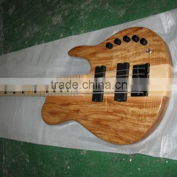 Custom Bass Guitar Neck-through Birdeye Wood Body Quality Maple Neck and Fingerboard Bottom Price photo-4