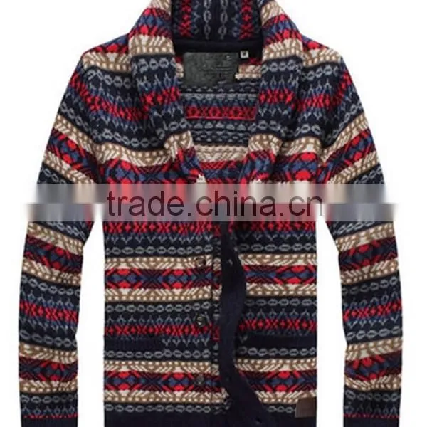 2015 Mens Fashion Shawl Collar Cardigan Sweater
