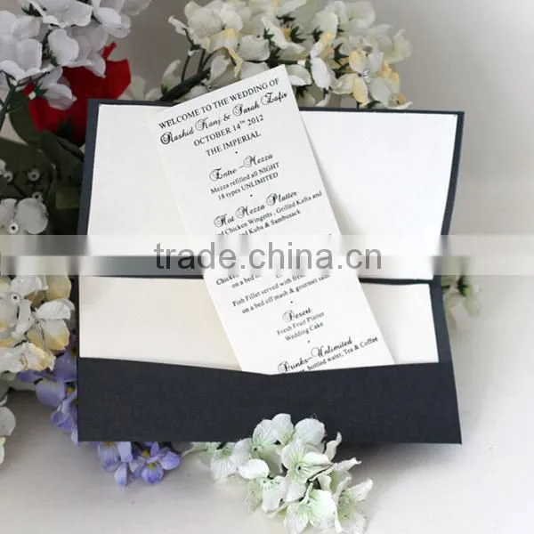 2016 Newmengxing Flocking Pattern Pocket Invitation, Custom Design for the Color photo-4
