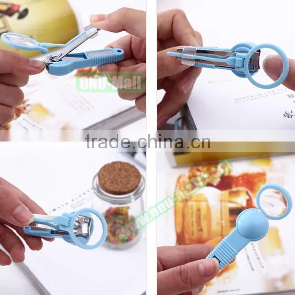 Wholesale Stainless Steel Manicure Pedicure Nail Clipper Cutter With Magnifier photo-6