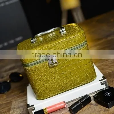 Ladies Cute Big Size Hard pu Storage Cosmetic Powde Makeup Case photo-2