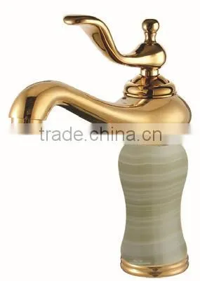 High Grade Yellow Jade Faucet/Tap Base and Parts, Jade Faucet Accessories