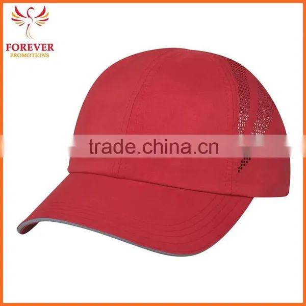 Chinese Supplier Ployester Black Baseball Cap With Reflective Sandwich Visor Hat photo-4