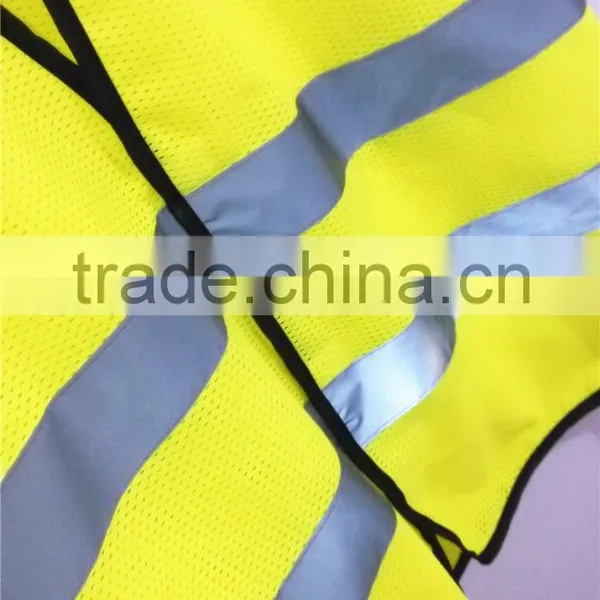 High Visibility Neon Yellow Orange Safety Vest With Reflective Strips 3M In Large Stock For Chile photo-3