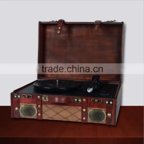 2016New Suitcase Turntable/belt Drive Vintage Record Player USB Turntable photo-4