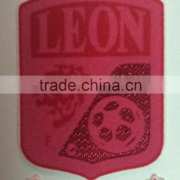 Factory Direct Soccer Patches 3d Flock Type Label Patch Football Badges Garment Usage Flock Patches photo-2