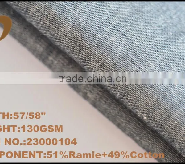 Shaoxing Supply Ramie and Cotton Interwoven Fabric Yarn Dyed Fabric for Dress Shirt photo-2