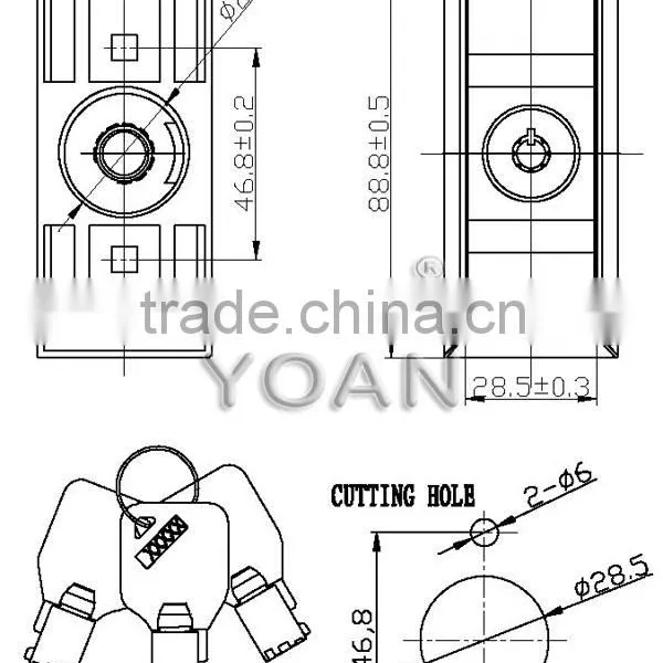 High Quality Tubular Master Key Vending Machine Lock photo-5