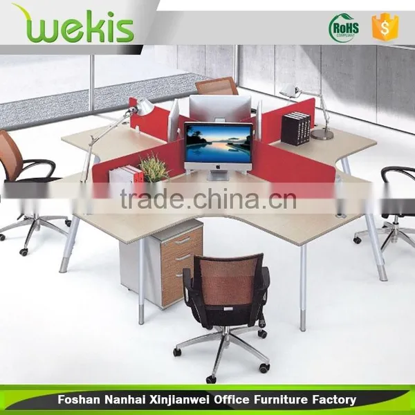 Modern 4 Person Office Computer Workstation Desk photo-5