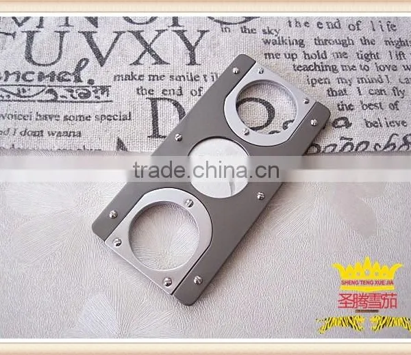 Double Blade Stainless Steel Cigar Cutter