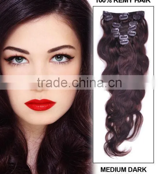 2015 Wholesale Cheap Clip on Human Hair Extension/top Quality With Low Price photo-5
