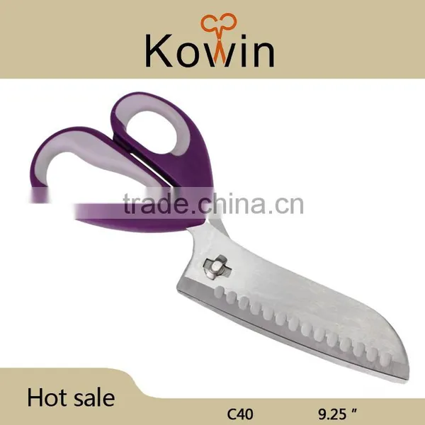 Fashion Detachable Kitchen Scissors Multipurpose Kitchen Tools Knives With Soft Plastic Handle