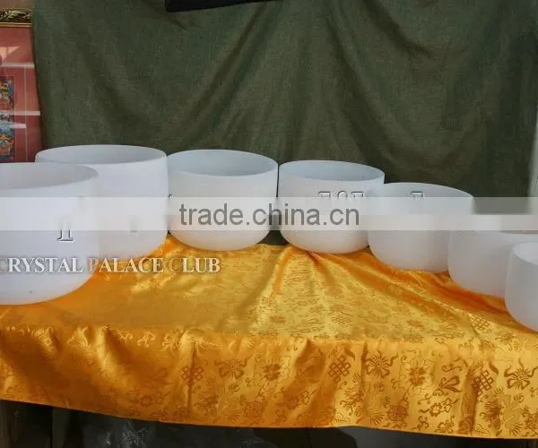 7pcs One Set Frosted Quartz Crystal Singing Bowls C D E F G A B Note photo-2