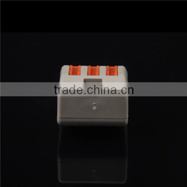 3P Electric Cable Wire Connector Reusable Spring Lever Terminal Block photo-5