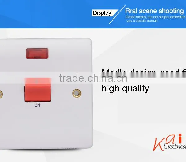 China Supplier 1 Gang 45a DP Light Switchs With Neon photo-3