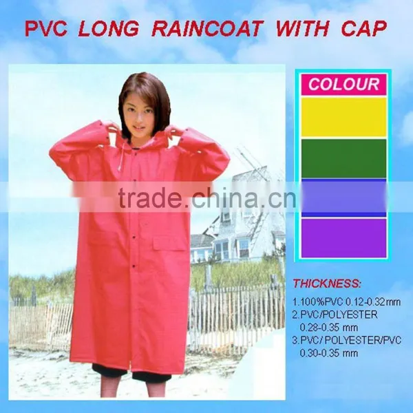 Oem Factory 100% Transparent Cheap Pvc Raincoat For Worker - Buy Pvc Raincoat,Fashionable Rain Poncho,Clear Rain Poncho photo-2
