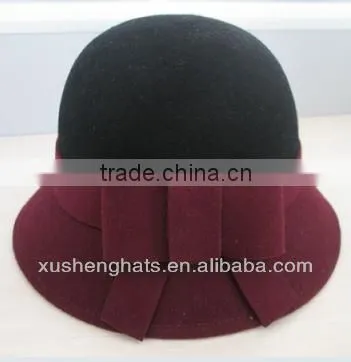 100% Wool Wholesale Bucket Hats,wool Felt Bucket Hat for Lovely Girl