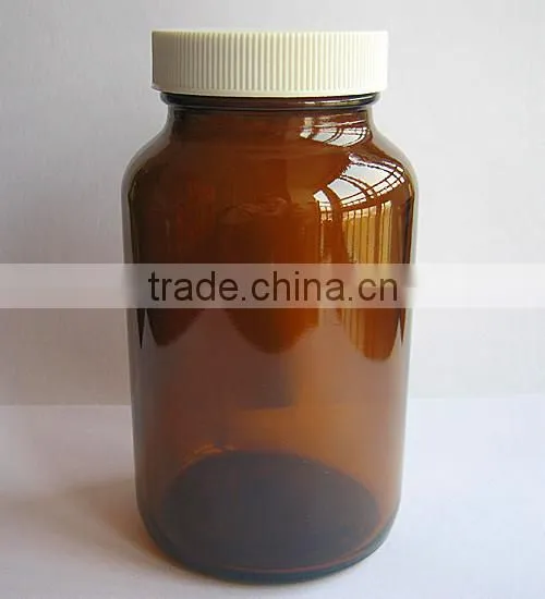 200ml Amber Wide Mouth Tablet Glass Container