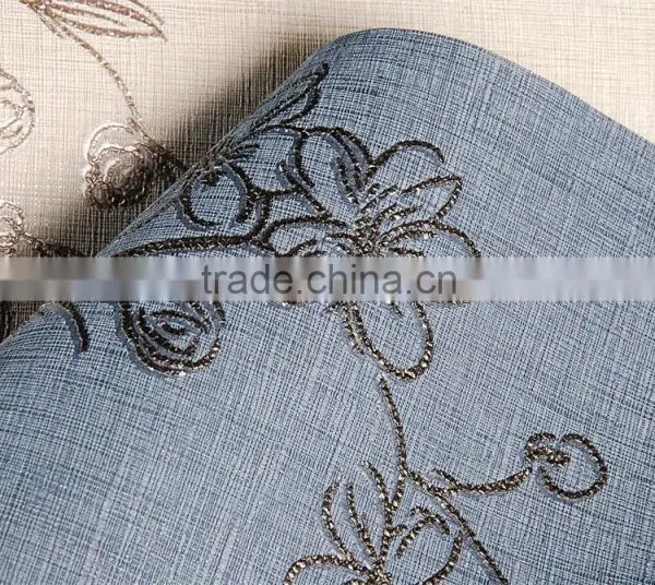 Floral Sky Blue Color Home Decor Wallpaper photo-5