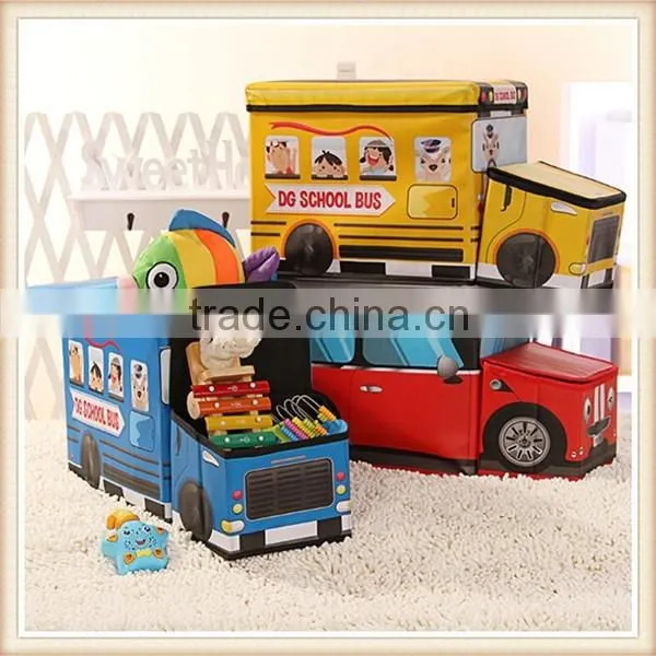Car Style Printing Child Toy Storage Box photo-3