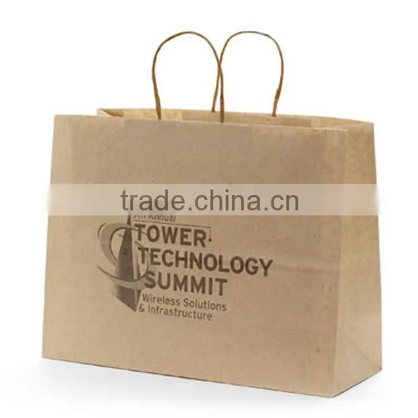 Paper Twisted Handle Bag,Printed Paper Bag,Brown Printed Paper Bag