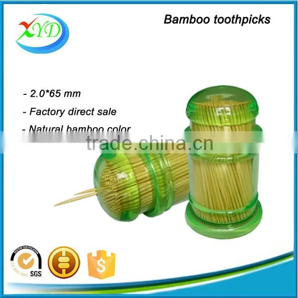 250 Pcs Plastic Barrel Bamboo Toothpicks photo-4