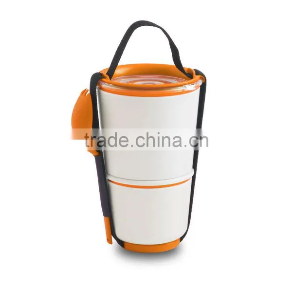 Freeze Breakfast Box Fruit Yogurt Milk Cream Liquids Cereal Lunch Container Cold photo-5