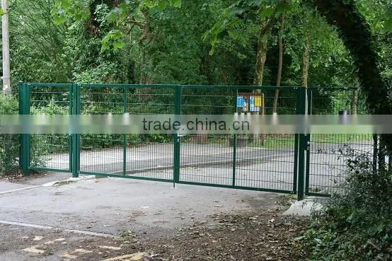 Wire Mesh Perimeter Security Panel Gate System/ Construction Welded Nylofor 3D Wire Panel Fence Gate photo-4