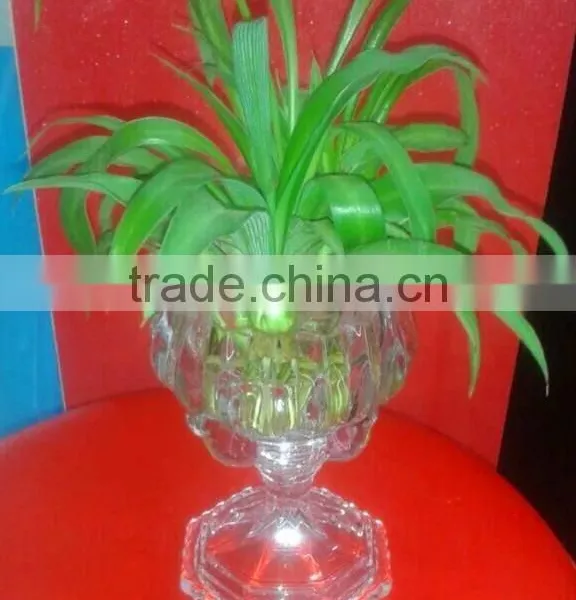 Crystal Glass Vase .Glass Vase With Stand, Crown Color ,2015new Table Vase photo-2