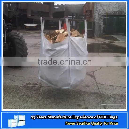 HIGH QUALITY!!! PP Woven Ventilated Firewood Big Bag U-pannel With 4 Loops