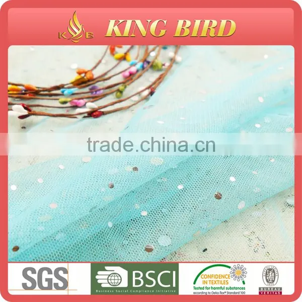 Textiles sequin dress fabric mesh polyester material