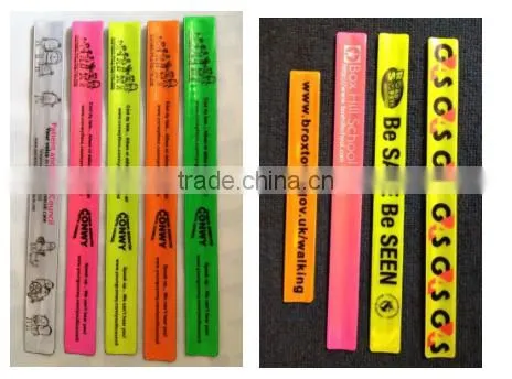 Hotsale Logo Printing Reflective Slap Wrap Band