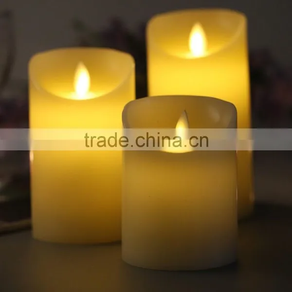 Led Moving Wick Wax Candles Led Wax Candle With Dancing Wick Flameless Flicking Moving Wick Candle Battery Operated Led Candles photo-4