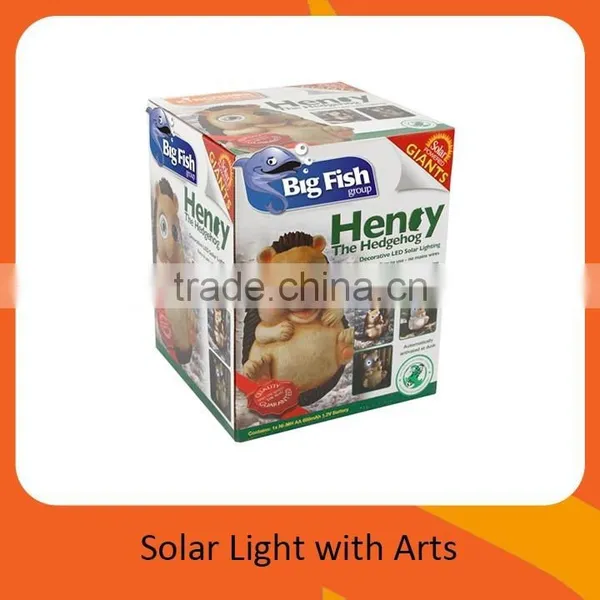 Solar Powered Animal Hedgehog Shaped Polyresin Garden Led Light photo-3