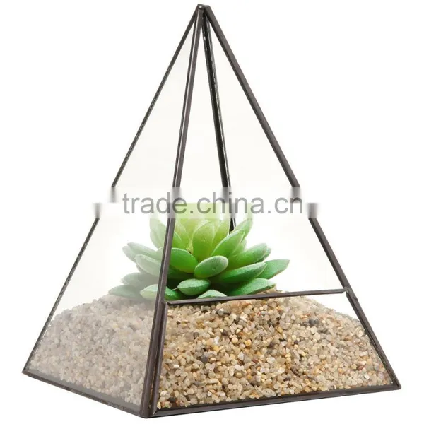 One Face Opening / Cube Terrarium / Indoor Mini Modern Planter / Handmade / For Airplant Vintage Glass Terrarium Box photo-2