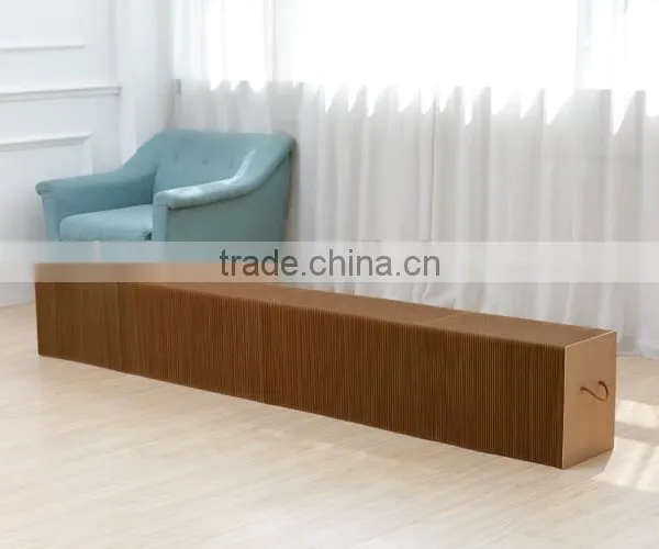 Waterproof Foldable Paper Bench With Felt Pad Ideal for Living Room White/brown photo-2