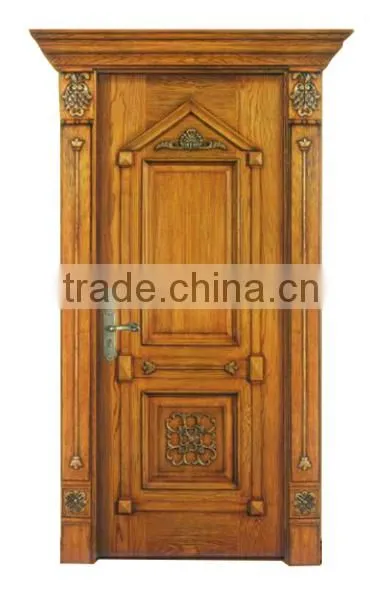 Elegant Noble Carved Solid Wood Entry Door for Residential House in American Style BF11-12191a photo-6