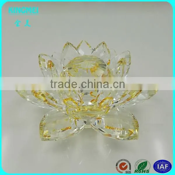 Customized Crystal Lotus Glass Lotus Flower for Desk Table Decoration photo-3