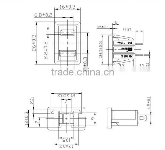 AC Power Outlet US Regulatory Wiring Socket American Polar Size Hole Card Socket Environmental Protection Copper XD-106C photo-2