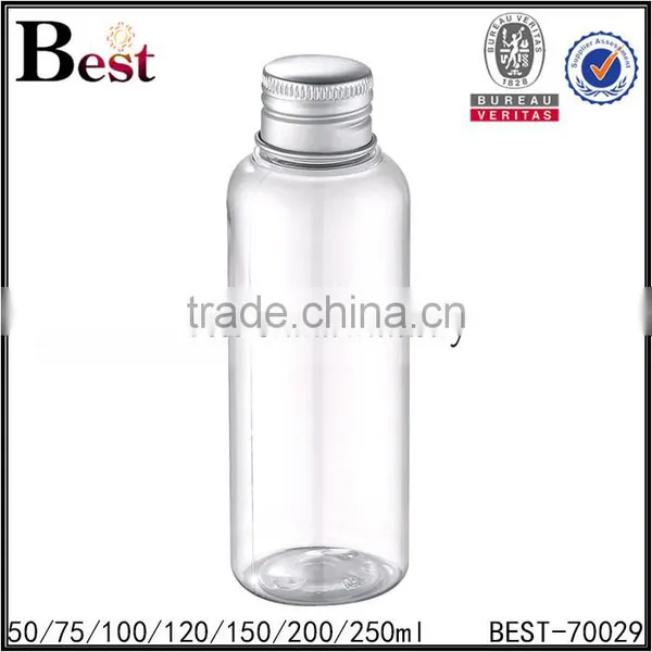 Cosmetic Lotion Beard Oil Essential Oil Round Shoulder PET Screw Cap Clear 100ml Plastic Bottle for Oil 2017 Hot New Products photo-5