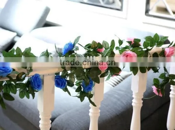 Artificial Blue Rose Flower Garland/vine photo-2