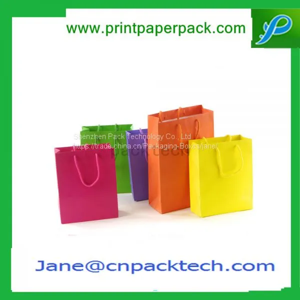 Customized Printing Paper Gift Bag Carrier Handbags Shopping Bag photo-4