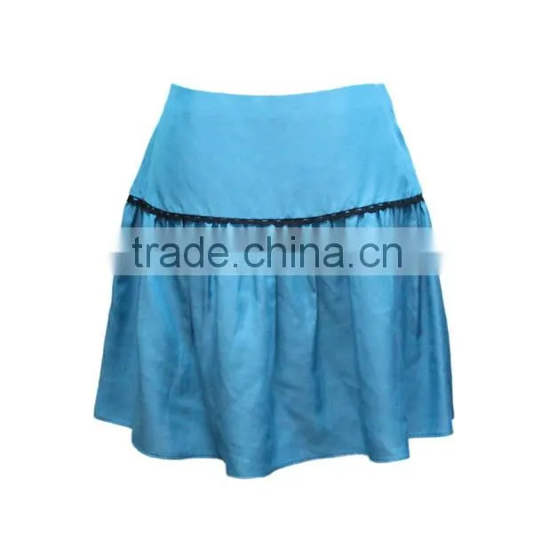 Women's Clothing Directly Manufacturing Hot Sexy Mini 2015new Fashion Blue Petti Skirt photo-3