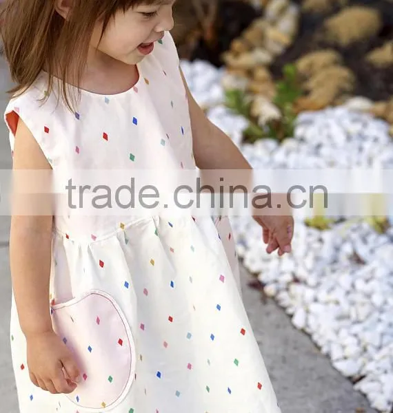 New Arrival Baby Clothes Wholesale Hot Sale White Cotton Cheap Children's Boutique Fashion 1-6 Years Old Baby Girl Dress photo-2