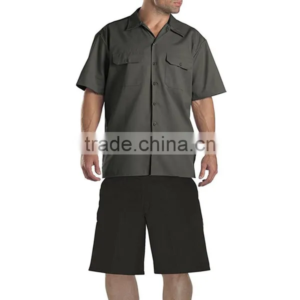 OEM High Quallity Mens' Uniforms Work Colorful Short Sleeve Work Wear Uniforms Shirts For Men photo-6