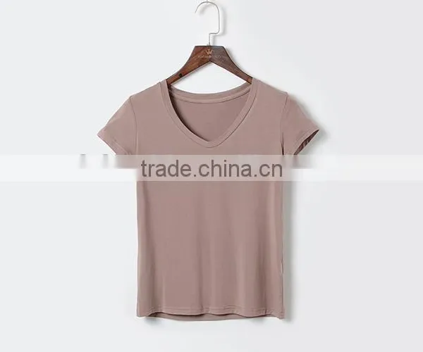 High Quality Promotional Custom Design Short Sleeve Cheap Plain Blank T-shirt Women photo-2